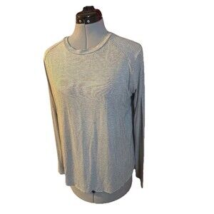 Halogen Lightweight Long Sleeves T-Shirt Size large Subtle Horizontal Stripes